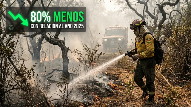 Incendios forestales en Bolivia 2026: caída del 80% gracias a la prevención y el monitoreo interinstitucional